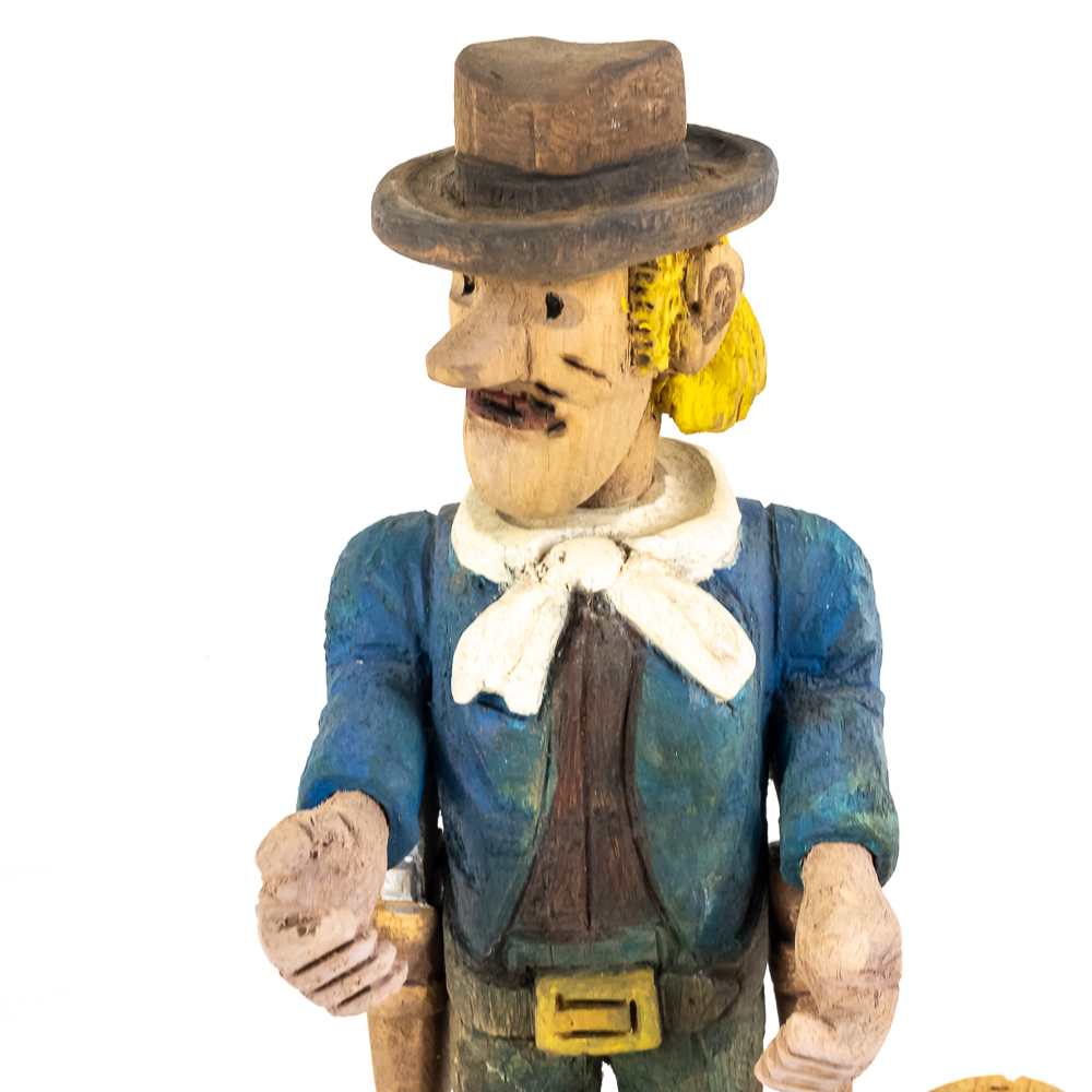 Hand-Carved Wooden Folk Art - Billy the Kid