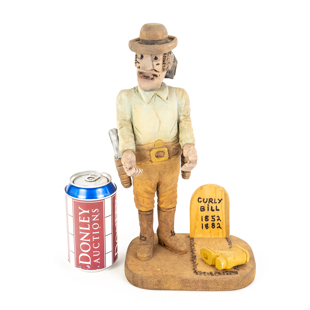 Hand-Carved Wooden Folk Art - Curly Bill Brocius