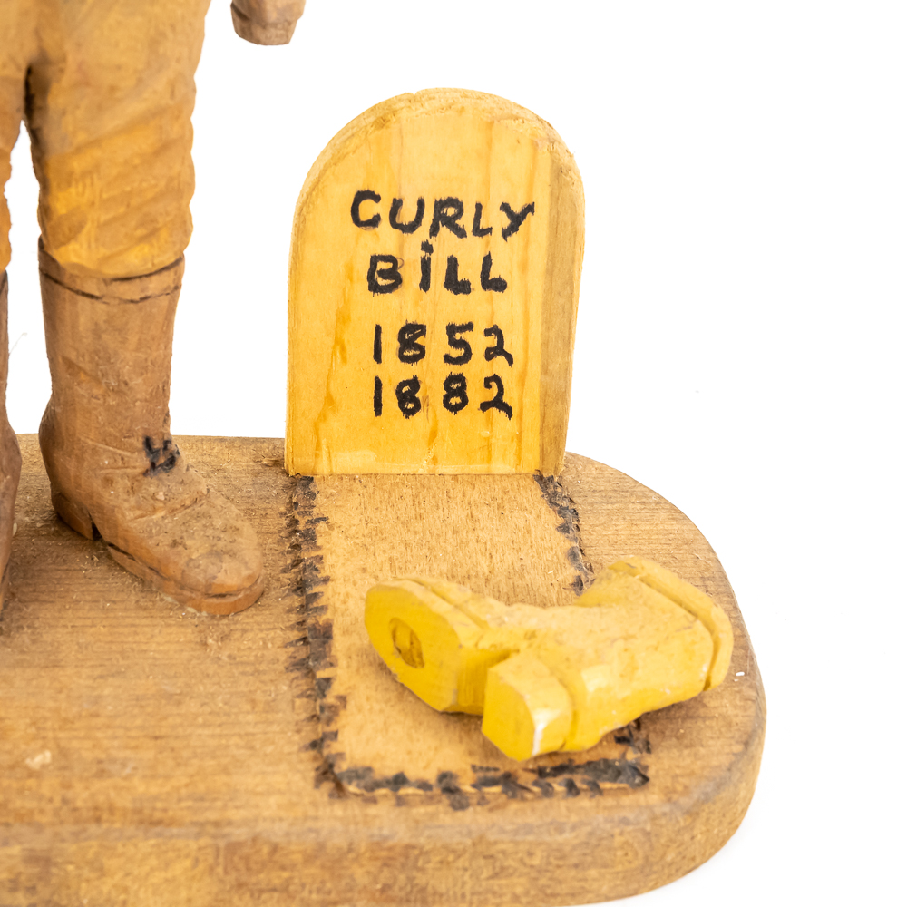 Hand-Carved Wooden Folk Art - Curly Bill Brocius