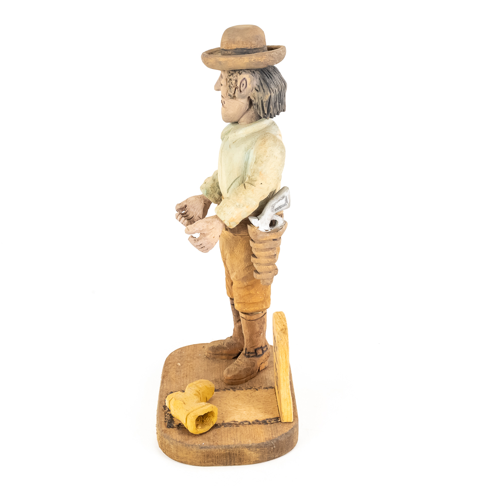 Hand-Carved Wooden Folk Art - Curly Bill Brocius