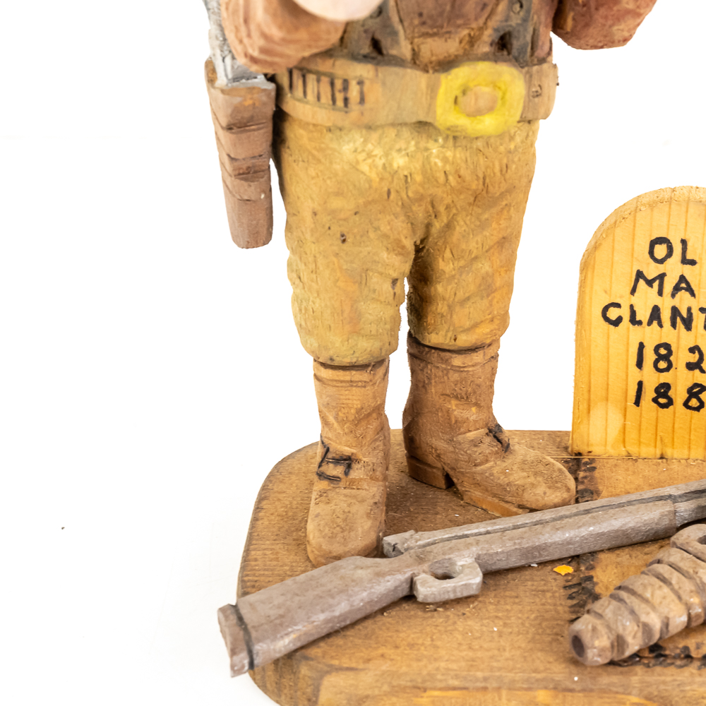Hand-Carved Wooden Folk Art - Old Man Clanton