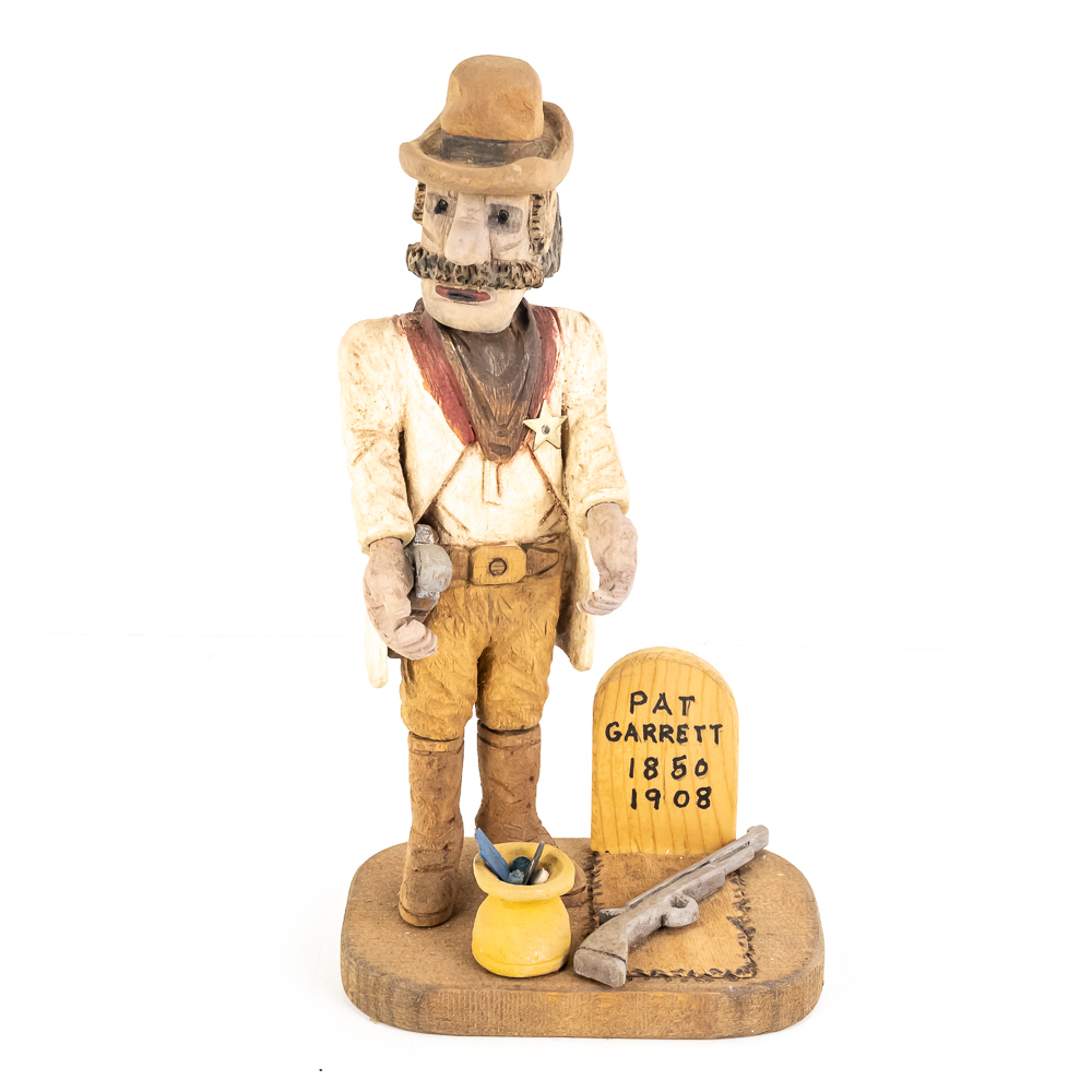 Hand-Carved Wooden Folk Art - Pat Garrett