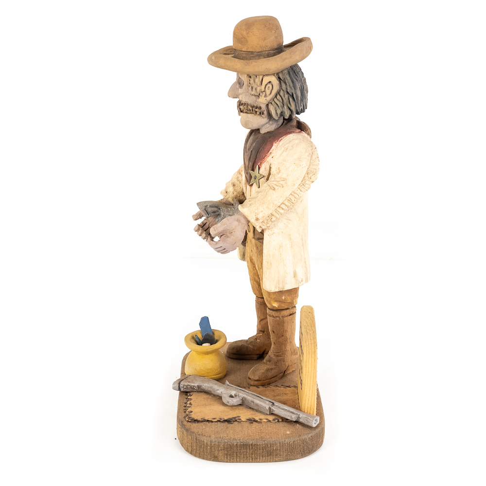 Hand-Carved Wooden Folk Art - Pat Garrett
