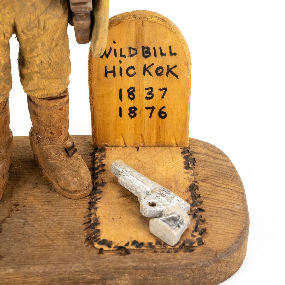 Hand-Carved Wooden Folk Art - Wild Bill Hickok