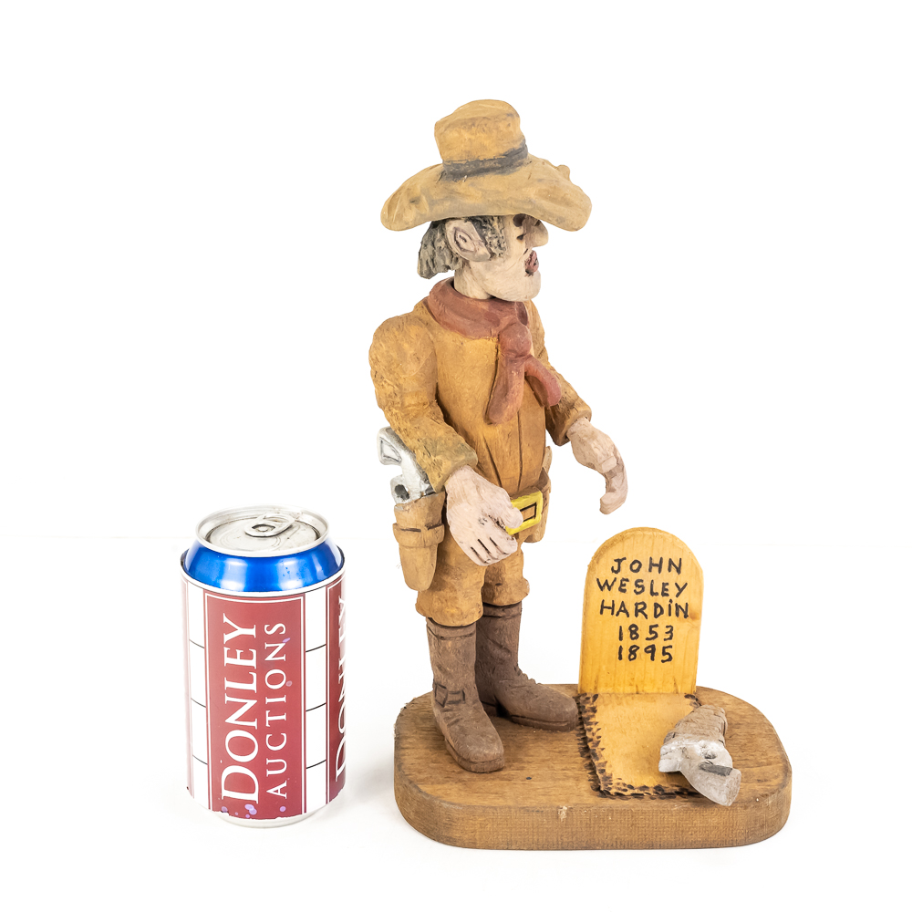 Hand-Carved Wooden Folk Art - John Wesley Hardin
