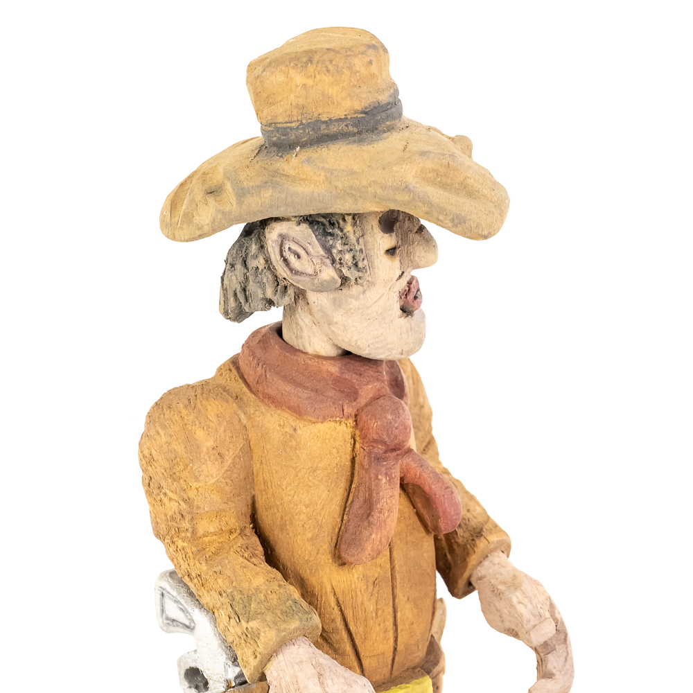 Hand-Carved Wooden Folk Art - John Wesley Hardin