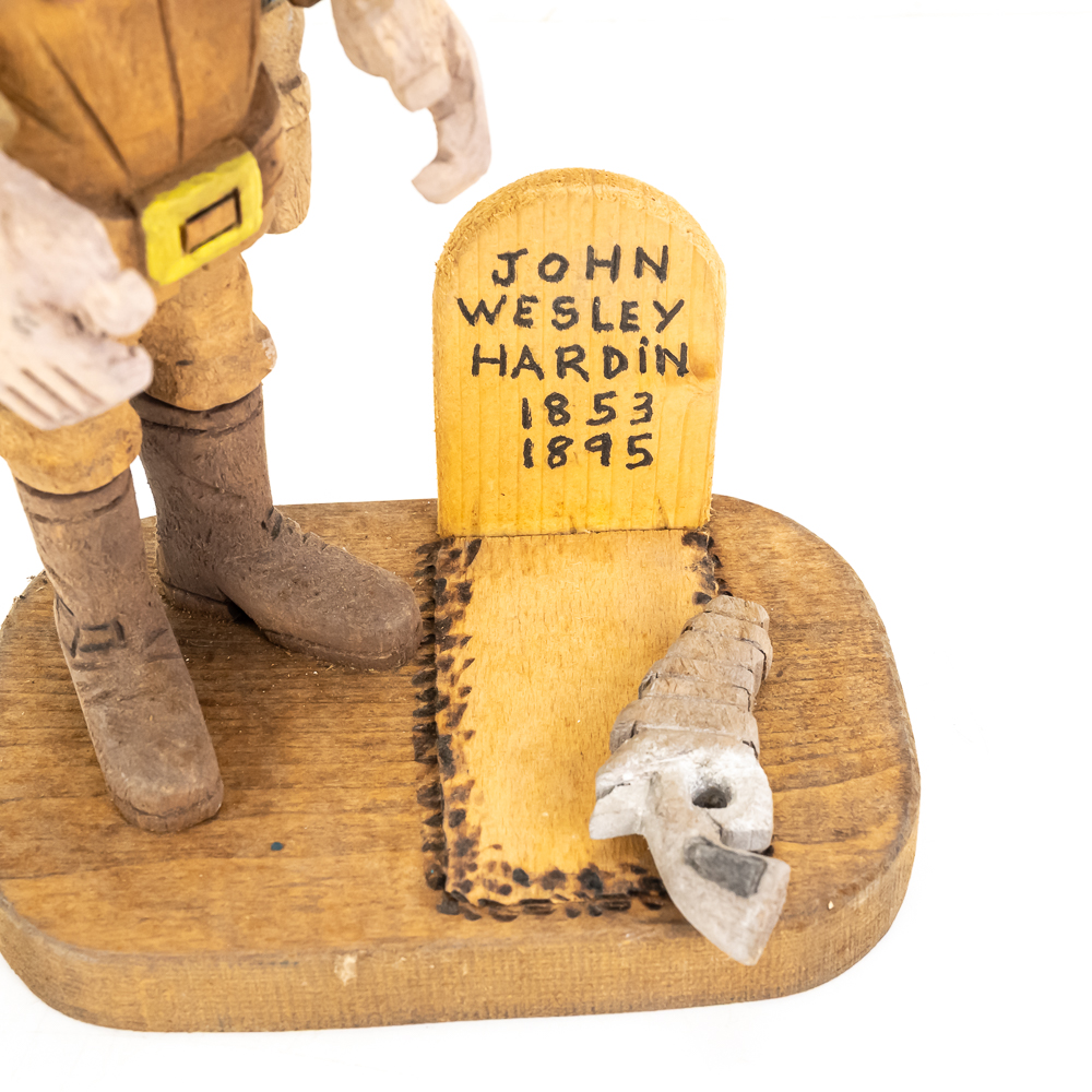 Hand-Carved Wooden Folk Art - John Wesley Hardin