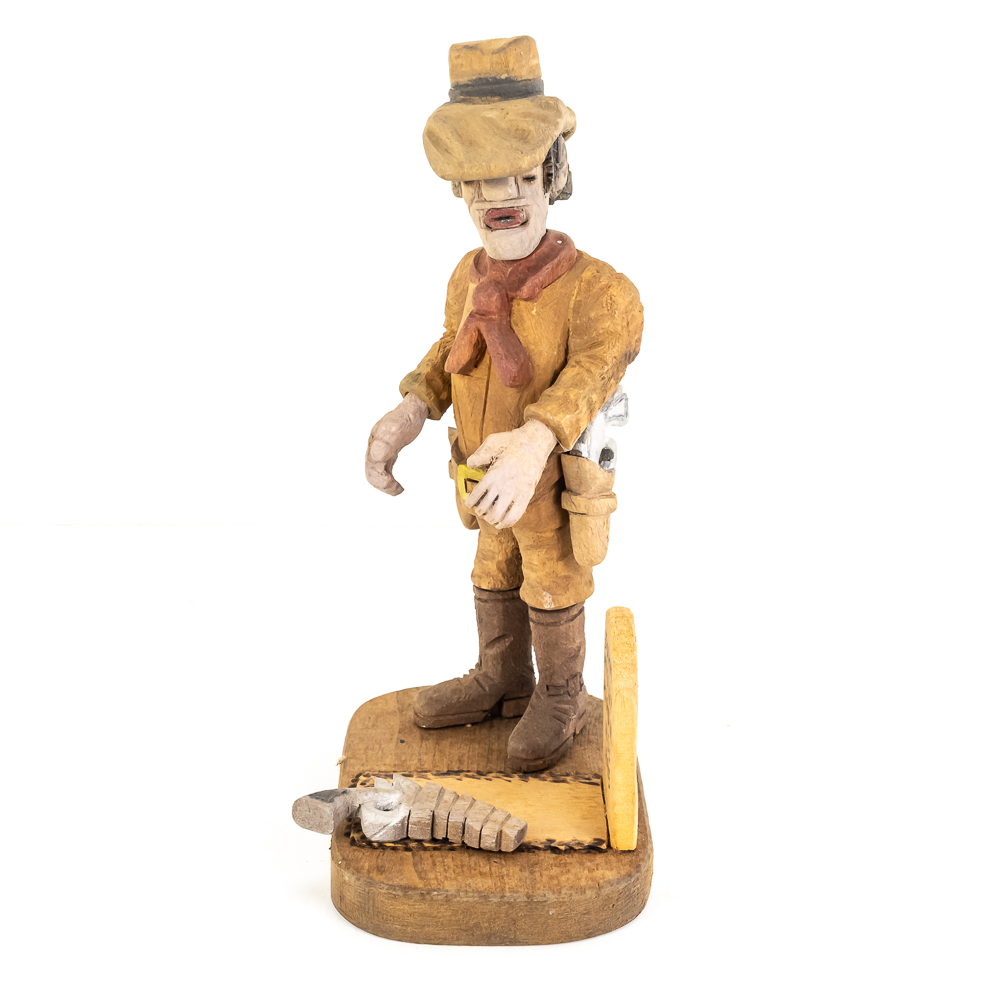 Hand-Carved Wooden Folk Art - John Wesley Hardin