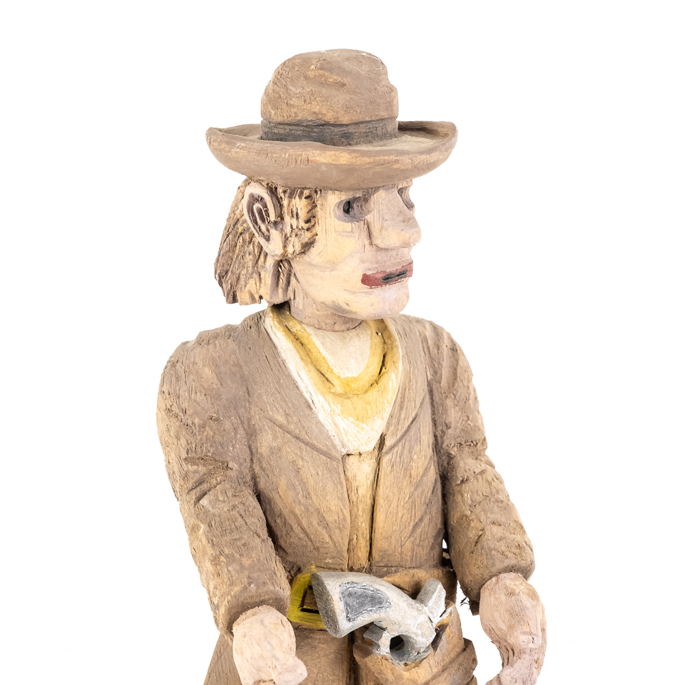 Hand-Carved Wooden Folk Art - Calamity Jane