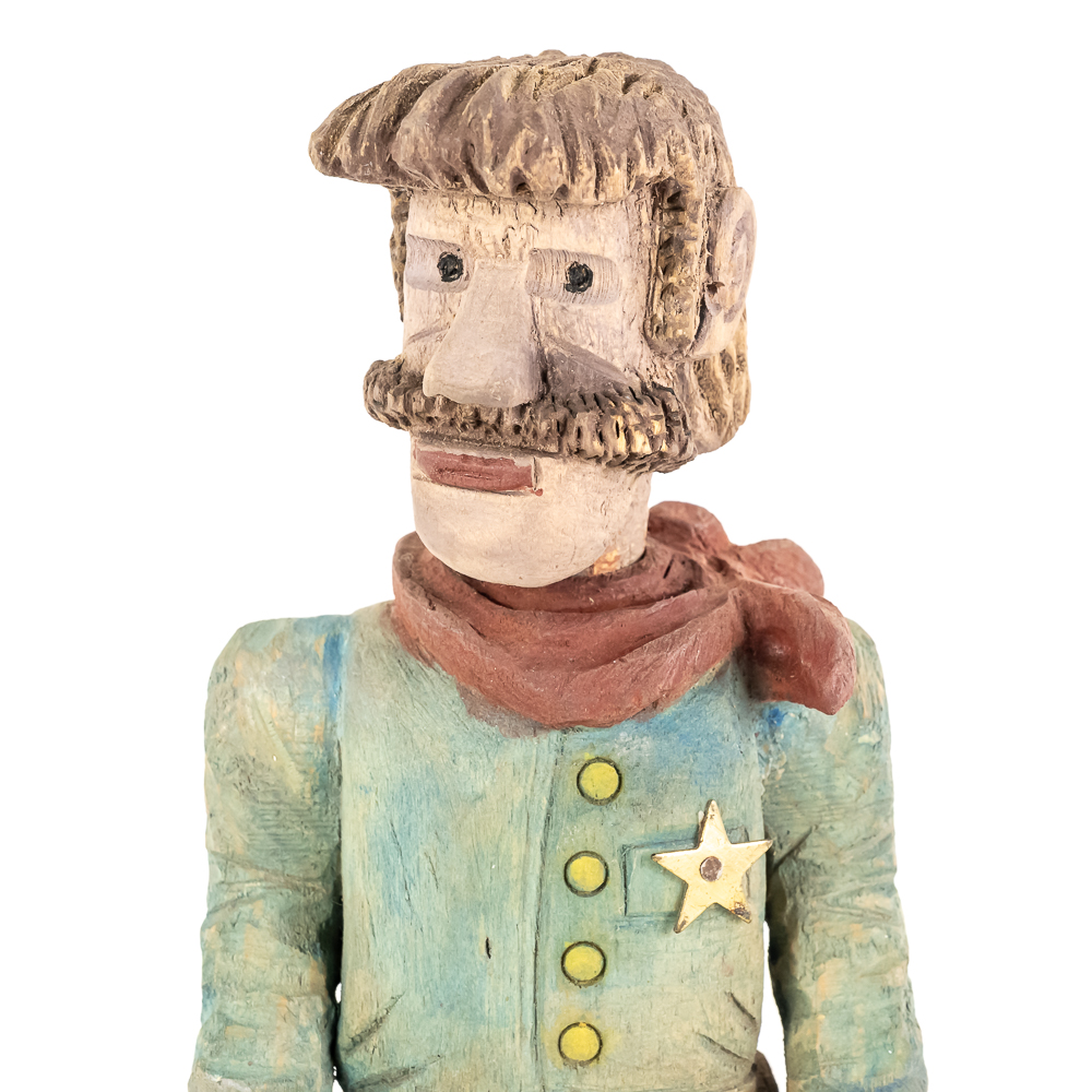 Hand-Carved Wooden Folk Art - Bat Masterson