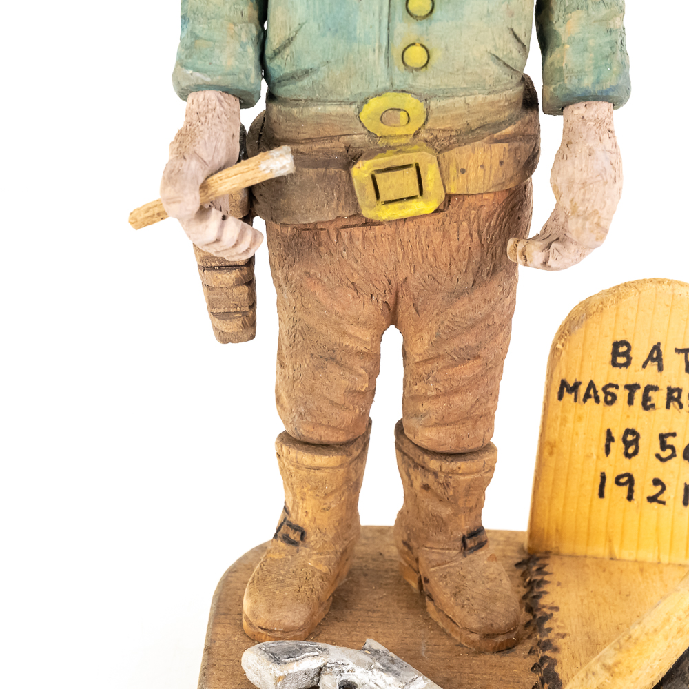 Hand-Carved Wooden Folk Art - Bat Masterson