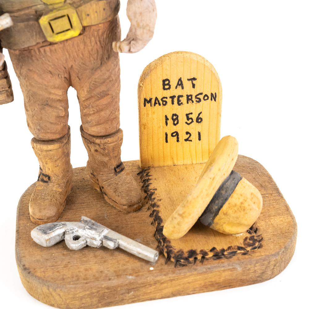 Hand-Carved Wooden Folk Art - Bat Masterson