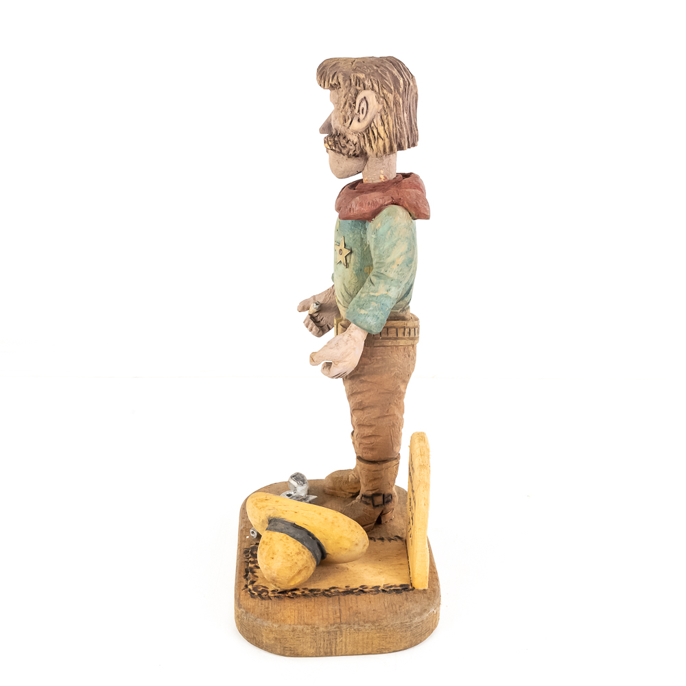 Hand-Carved Wooden Folk Art - Bat Masterson