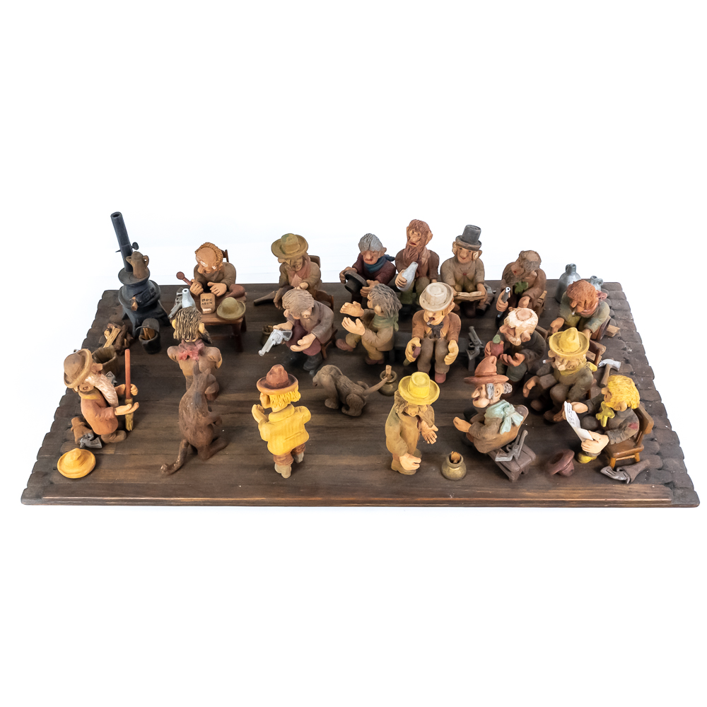 "Kangaroo Court " Wooden Diorama