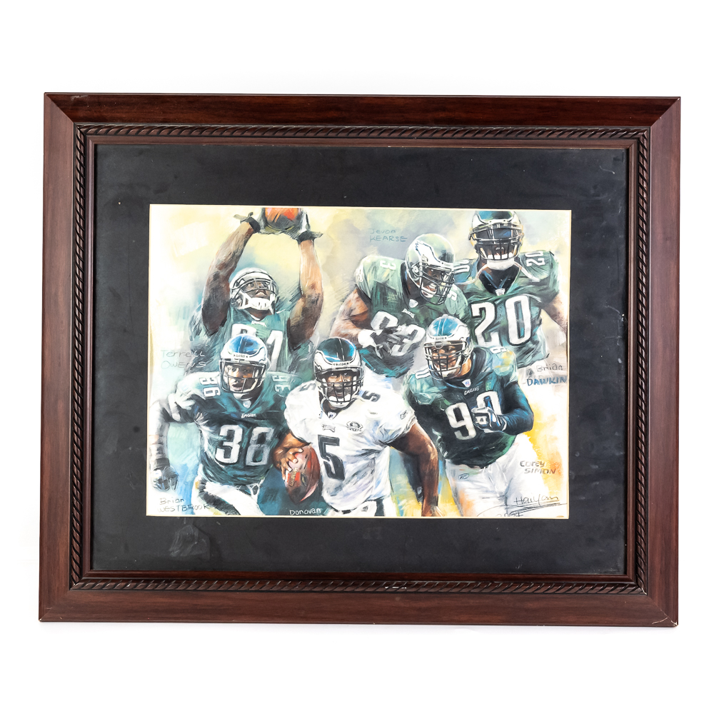 Rob Gronkowski LE Relic & Philadelphia Eagle Print
