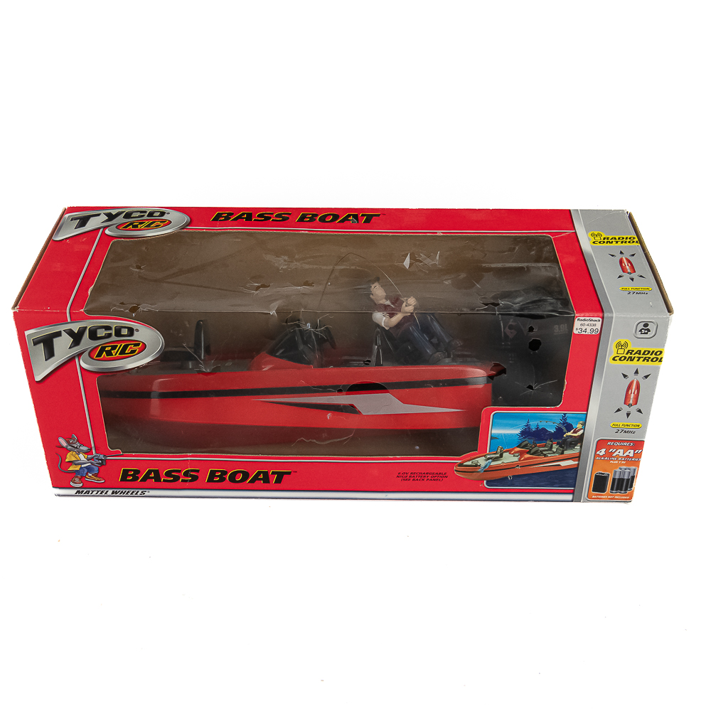 NIB TYCO RC Bass Boat &New Bright TC36 Tower Crane