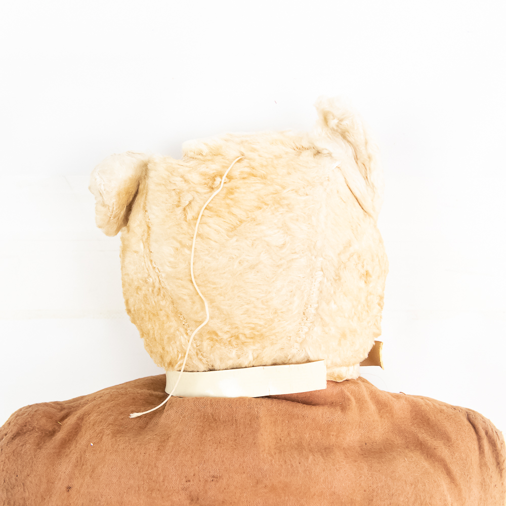 Early 24" Soldier Teddy Bear w Straw Stuffing