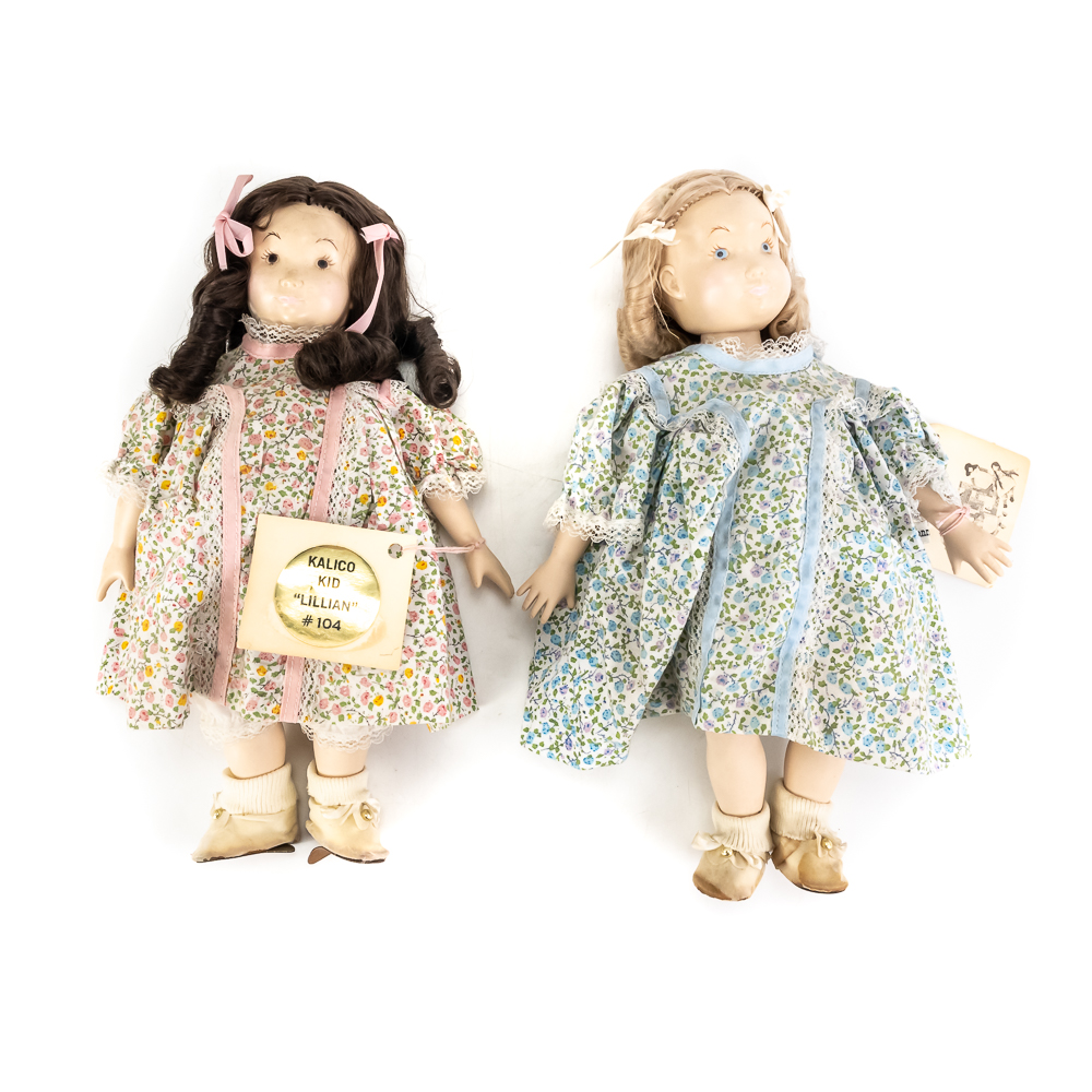 (2) Vintage Kalico Kids Doll Collection 13"