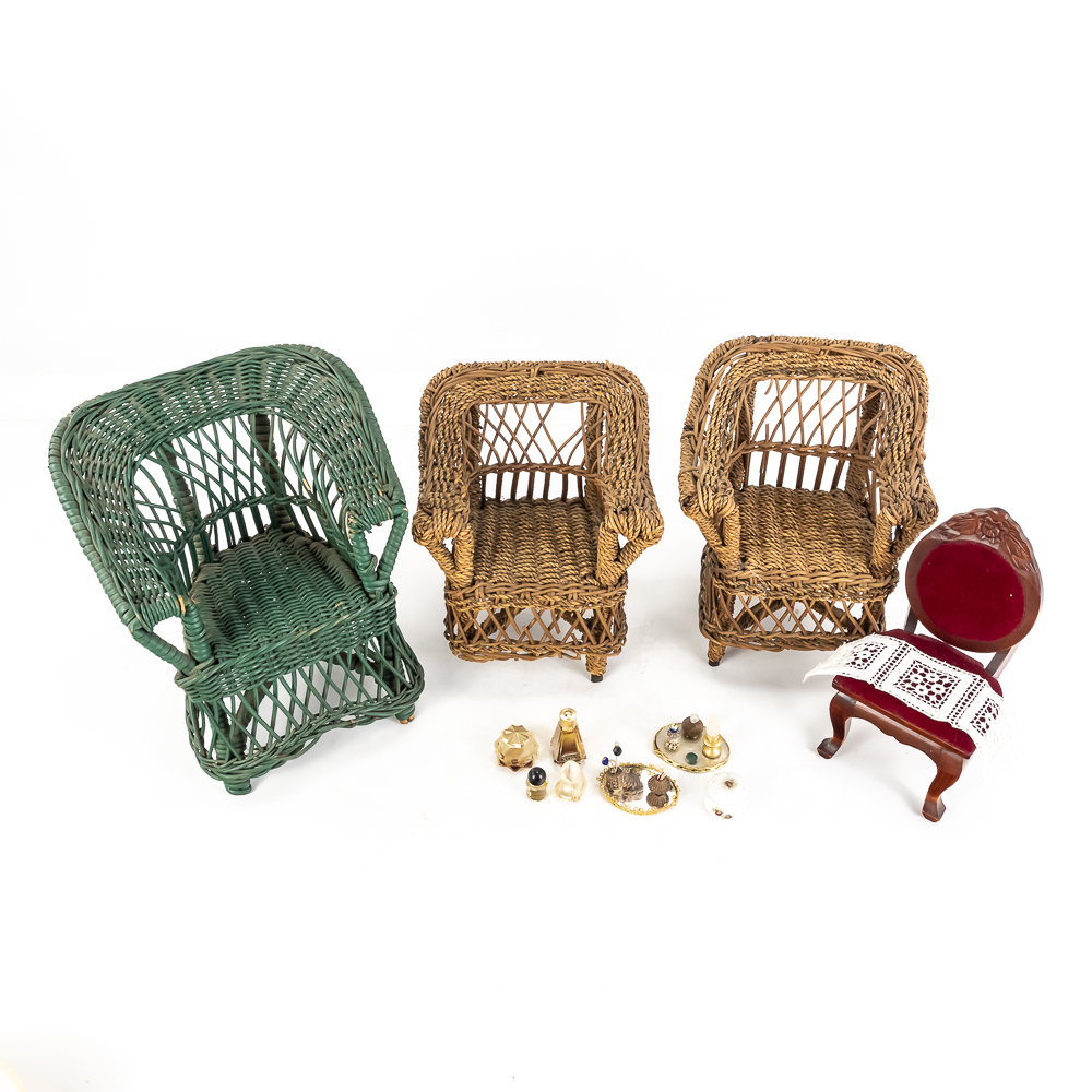 Vintage Dollhouse Miniature Furniture