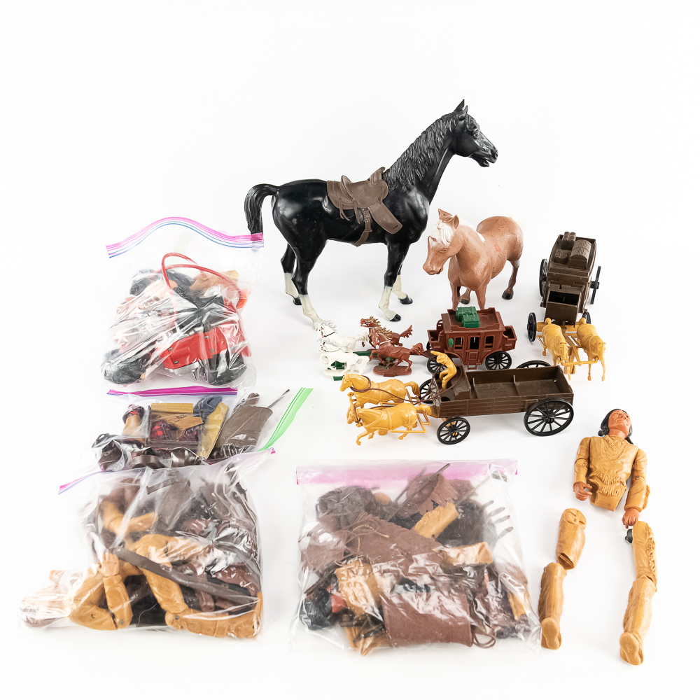 1960s Marx Johnny West Cowboy Thunderbolt & Chief+