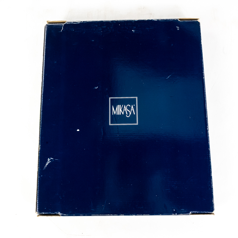 60s German Cobalt Blue Vase & Mikasa Crystal Frame