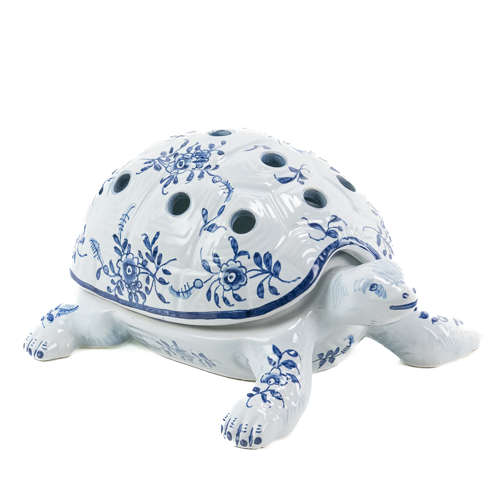 Tiffany Hand-Painted Turtle Planter Incense Holder