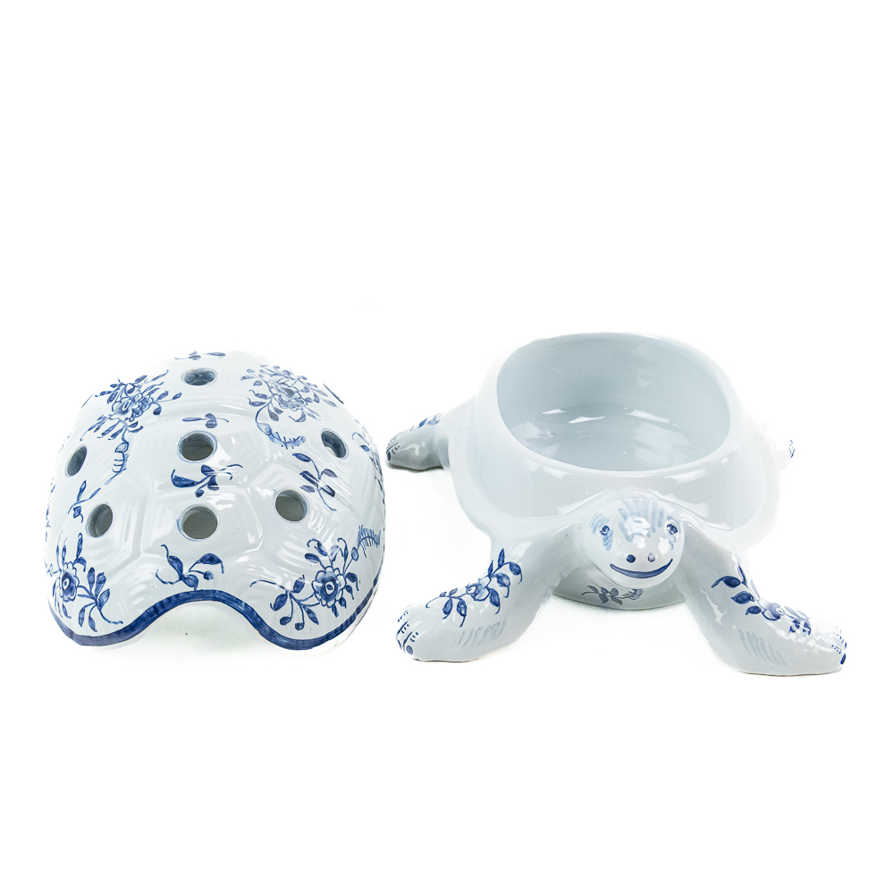 Tiffany Hand-Painted Turtle Planter Incense Holder