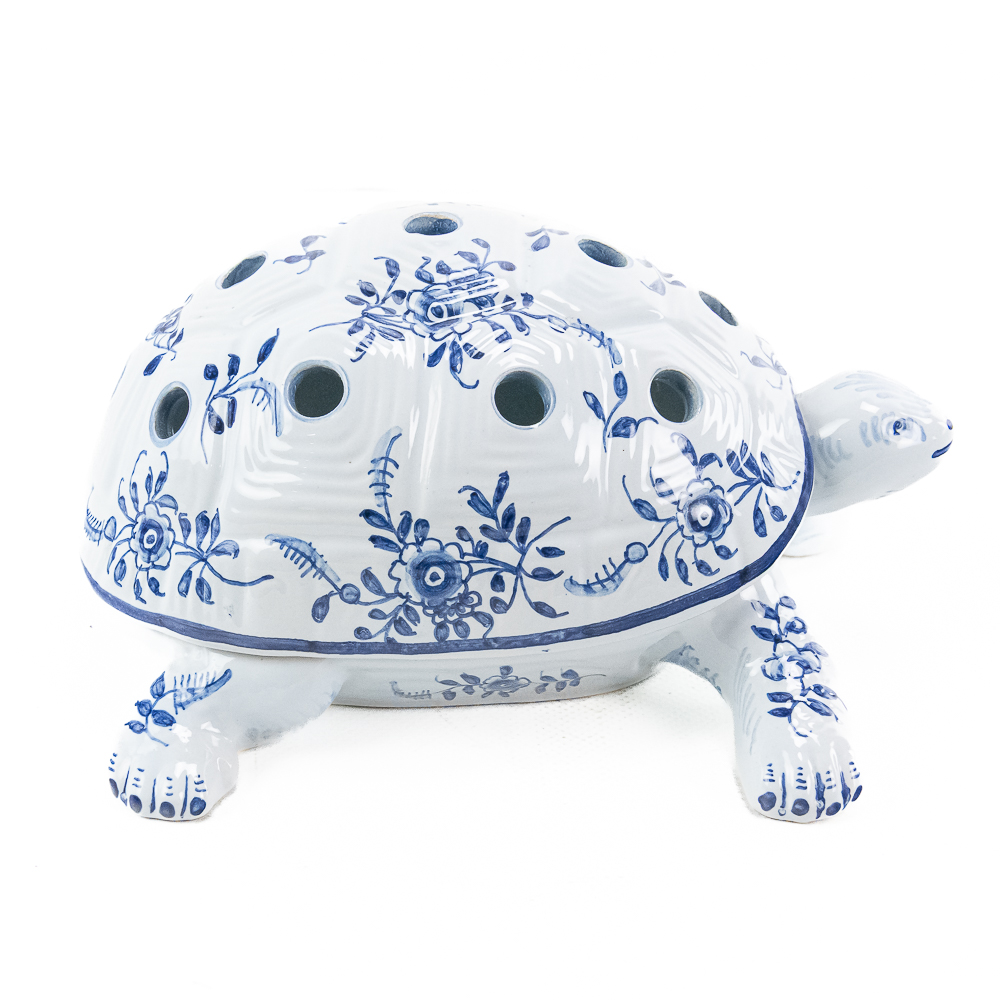 Tiffany Hand-Painted Turtle Planter Incense Holder