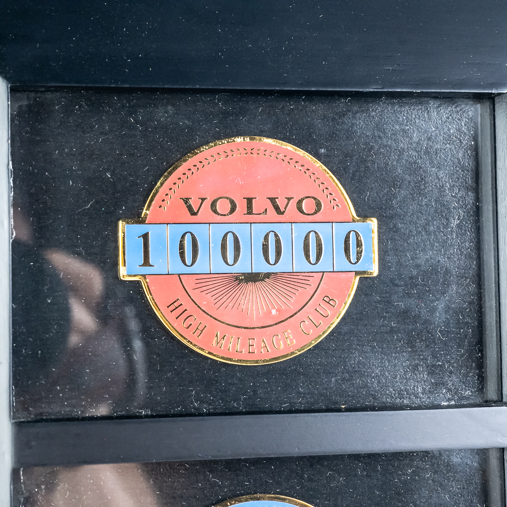 Volvo High Mileage Club Framed Badges
