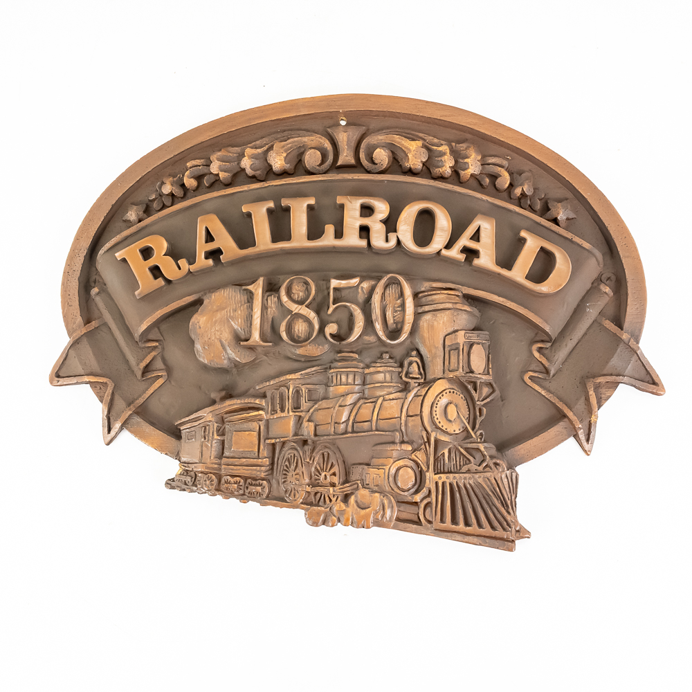 (3) Vintage-Style 3D Auto, RR, Wagon Wall Plaques
