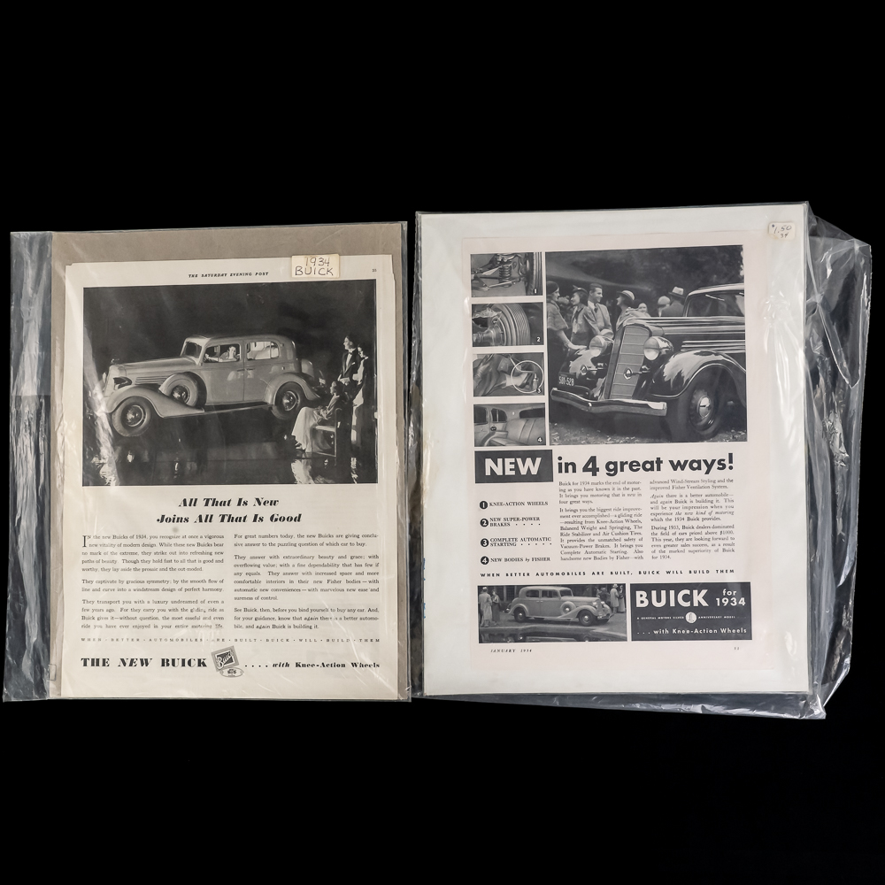 (20) Cadillac & Buick Magazine Advertisements
