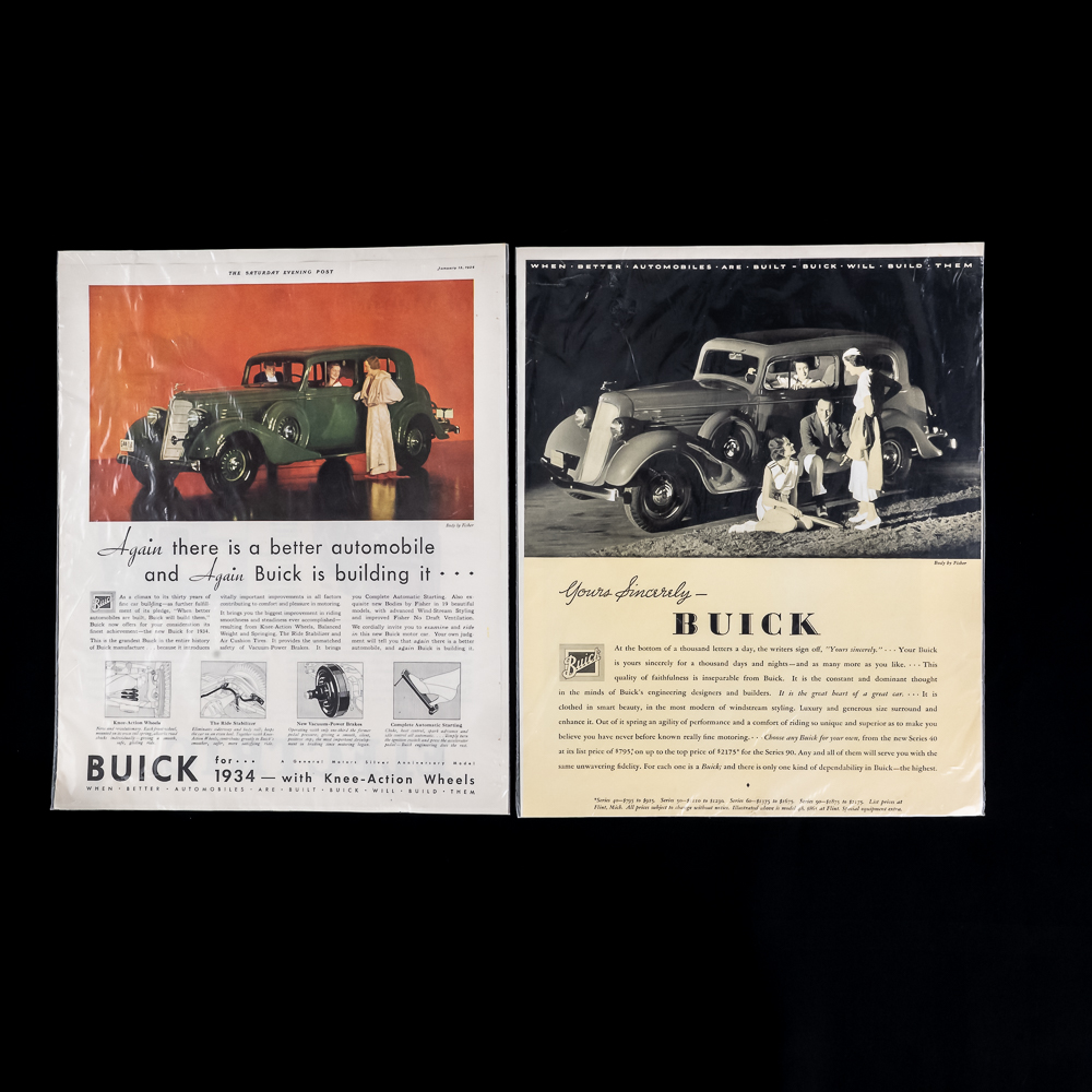 (20) Cadillac & Buick Magazine Advertisements