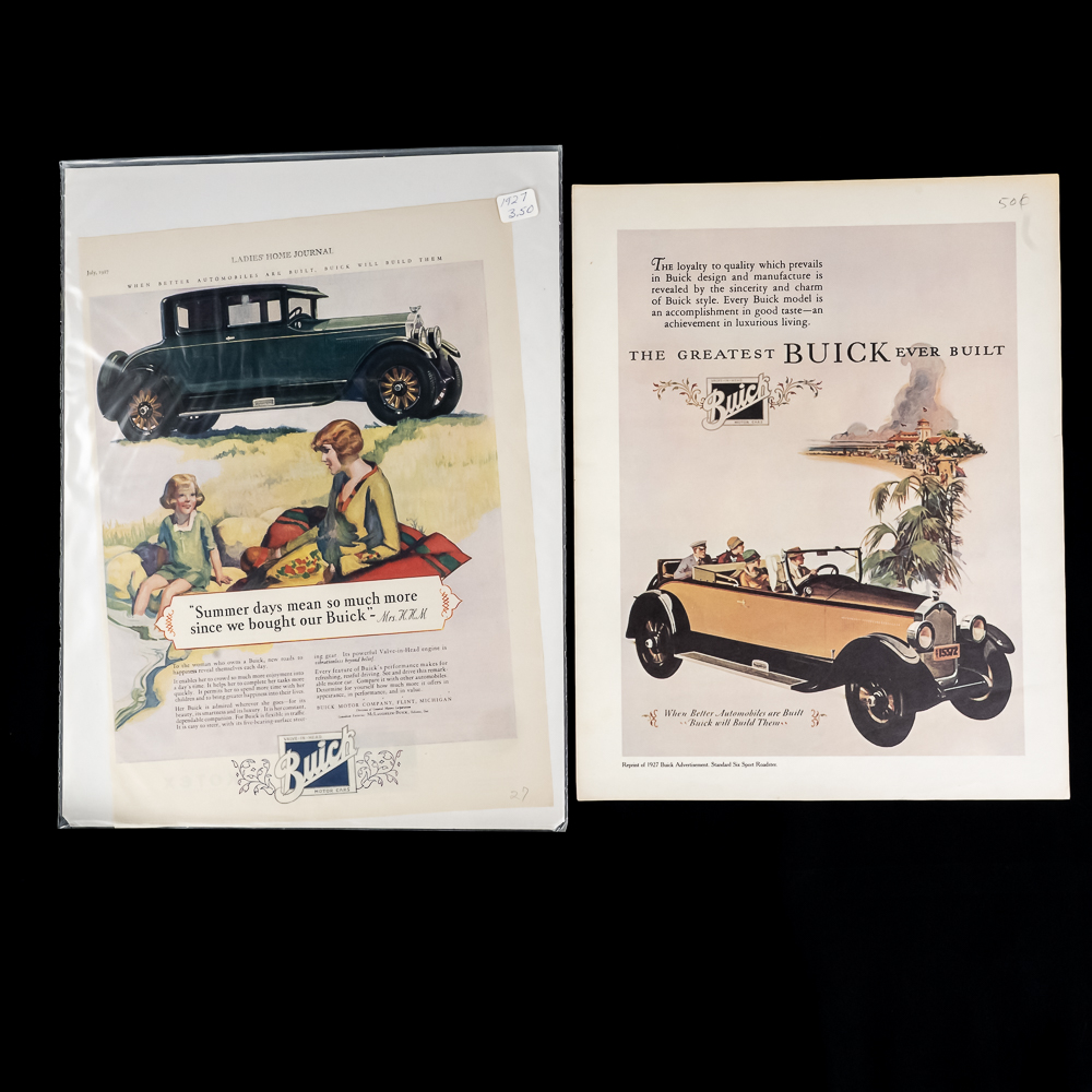 (20) Cadillac & Buick Magazine Advertisements