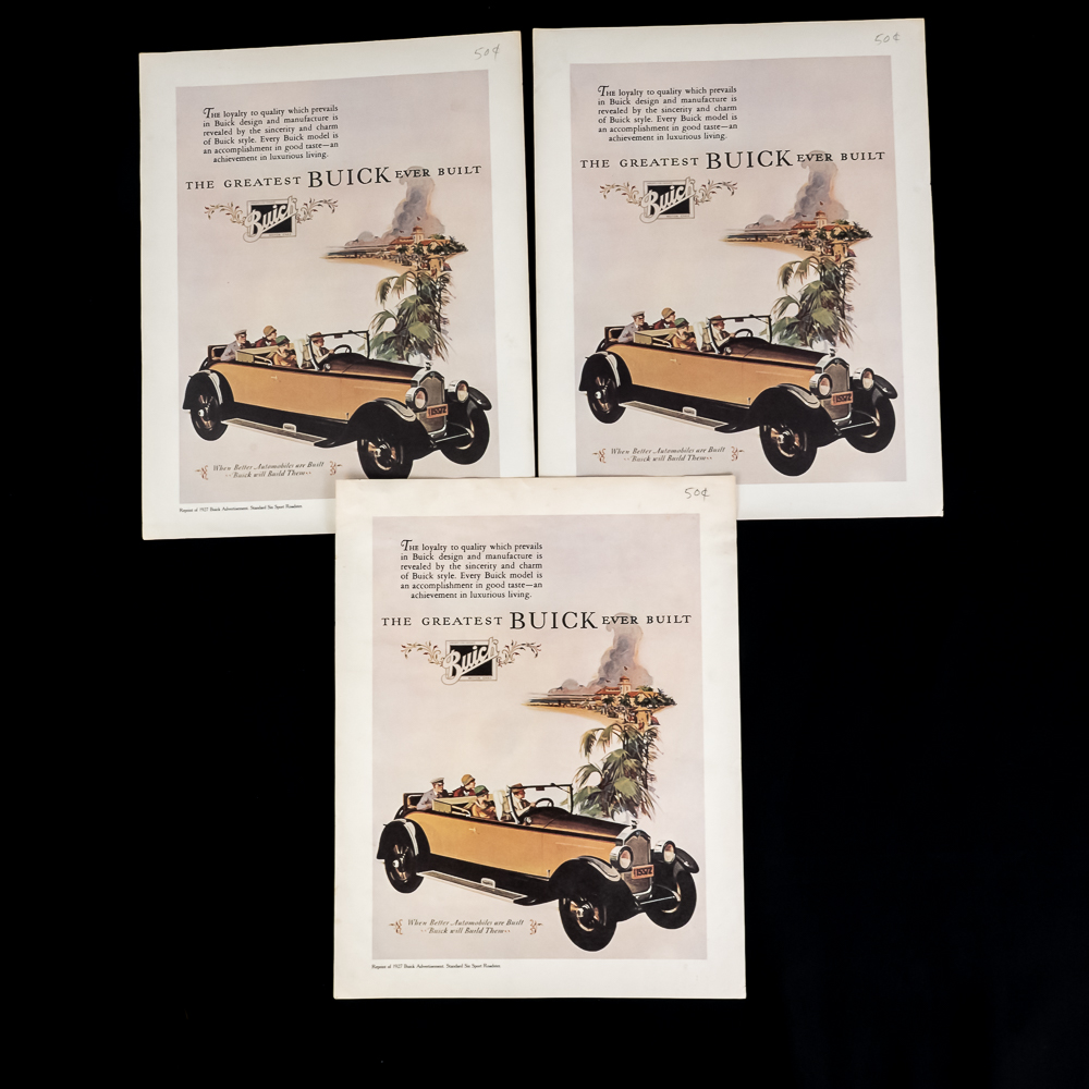 (20) Cadillac & Buick Magazine Advertisements