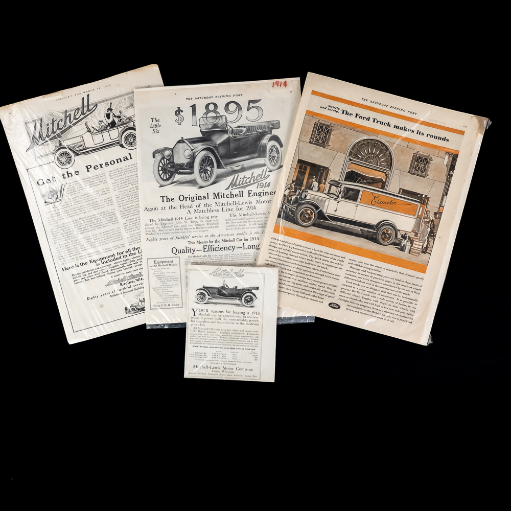 (4) Collection of Ford/Mitchell Magazine Ads