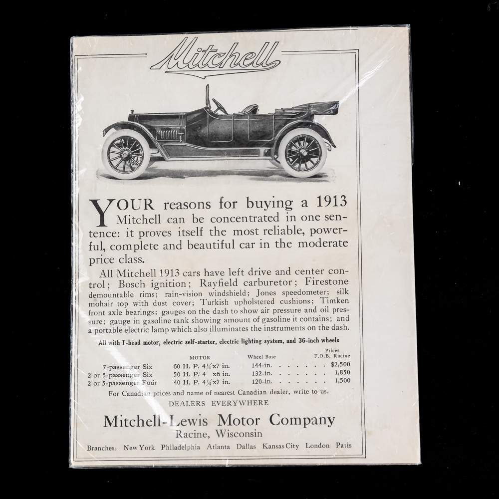 (4) Collection of Ford/Mitchell Magazine Ads