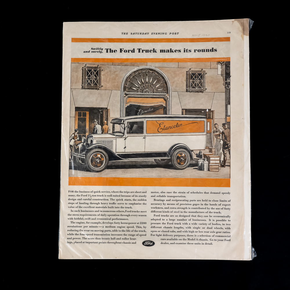 (4) Collection of Ford/Mitchell Magazine Ads