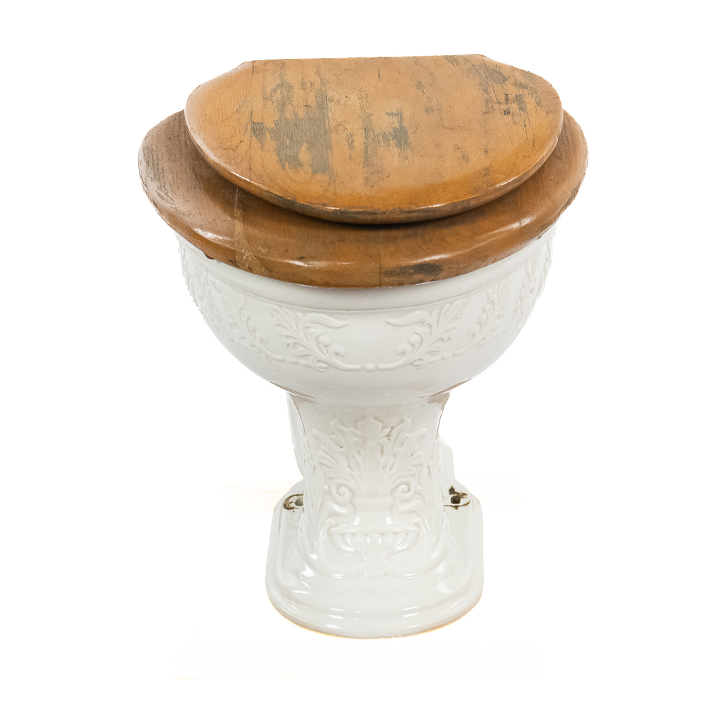 Antique L. Wolff "LUPUS" Porcelain Toilet Bowl