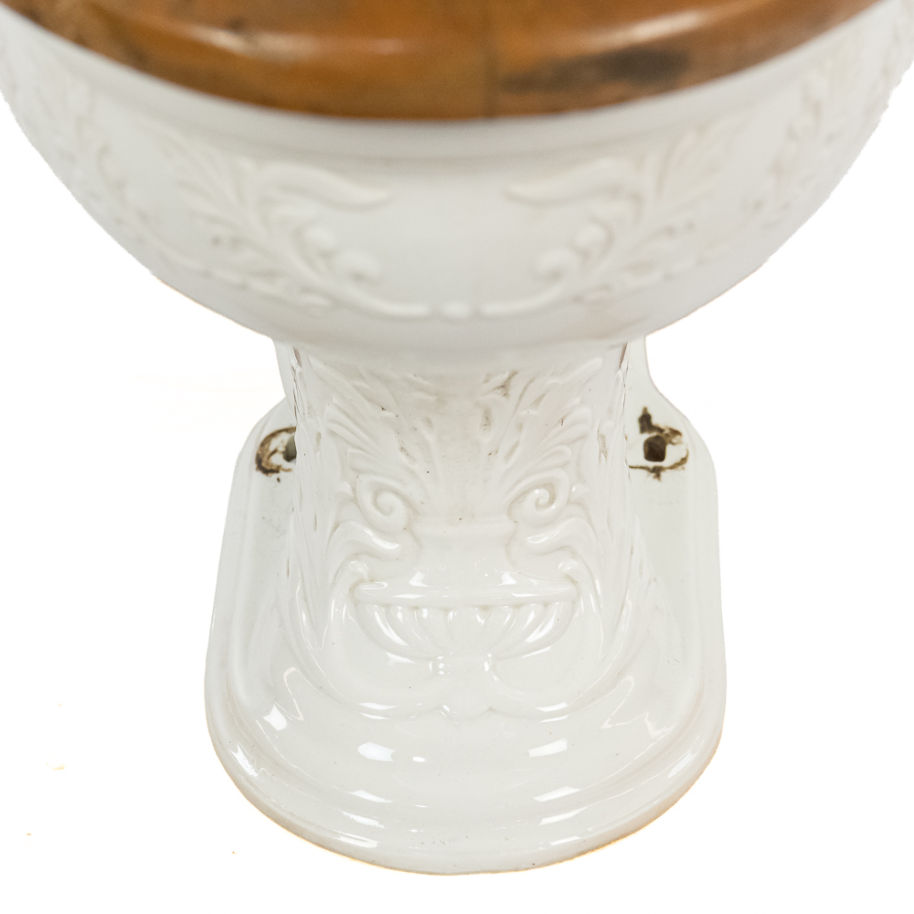 Antique L. Wolff "LUPUS" Porcelain Toilet Bowl