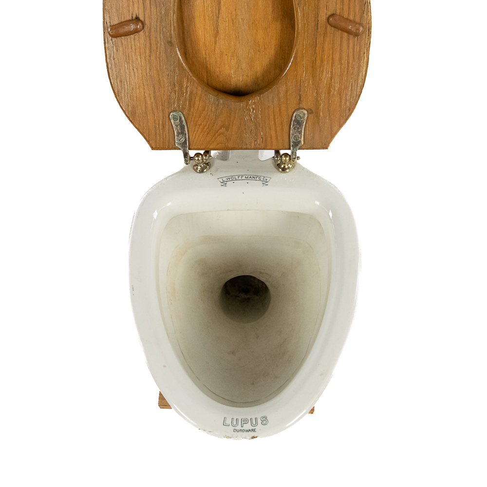 Antique L. Wolff "LUPUS" Porcelain Toilet Bowl