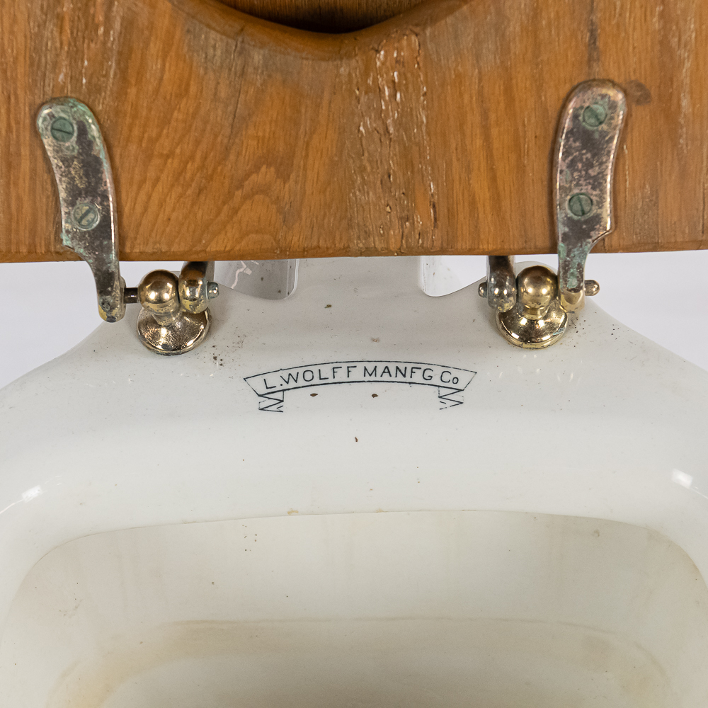 Antique L. Wolff "LUPUS" Porcelain Toilet Bowl