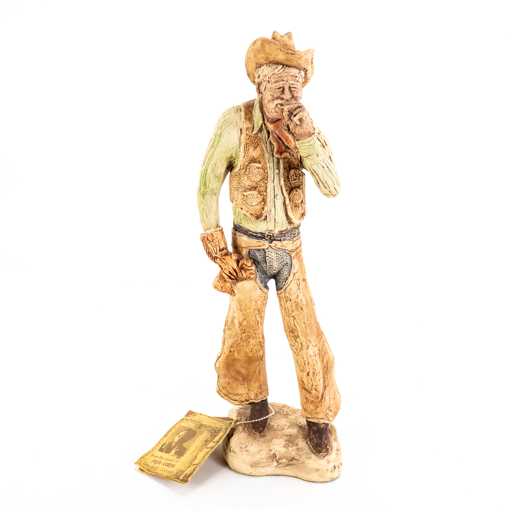 Collectible 1975 Fred Curtis Western Cowboy Statue