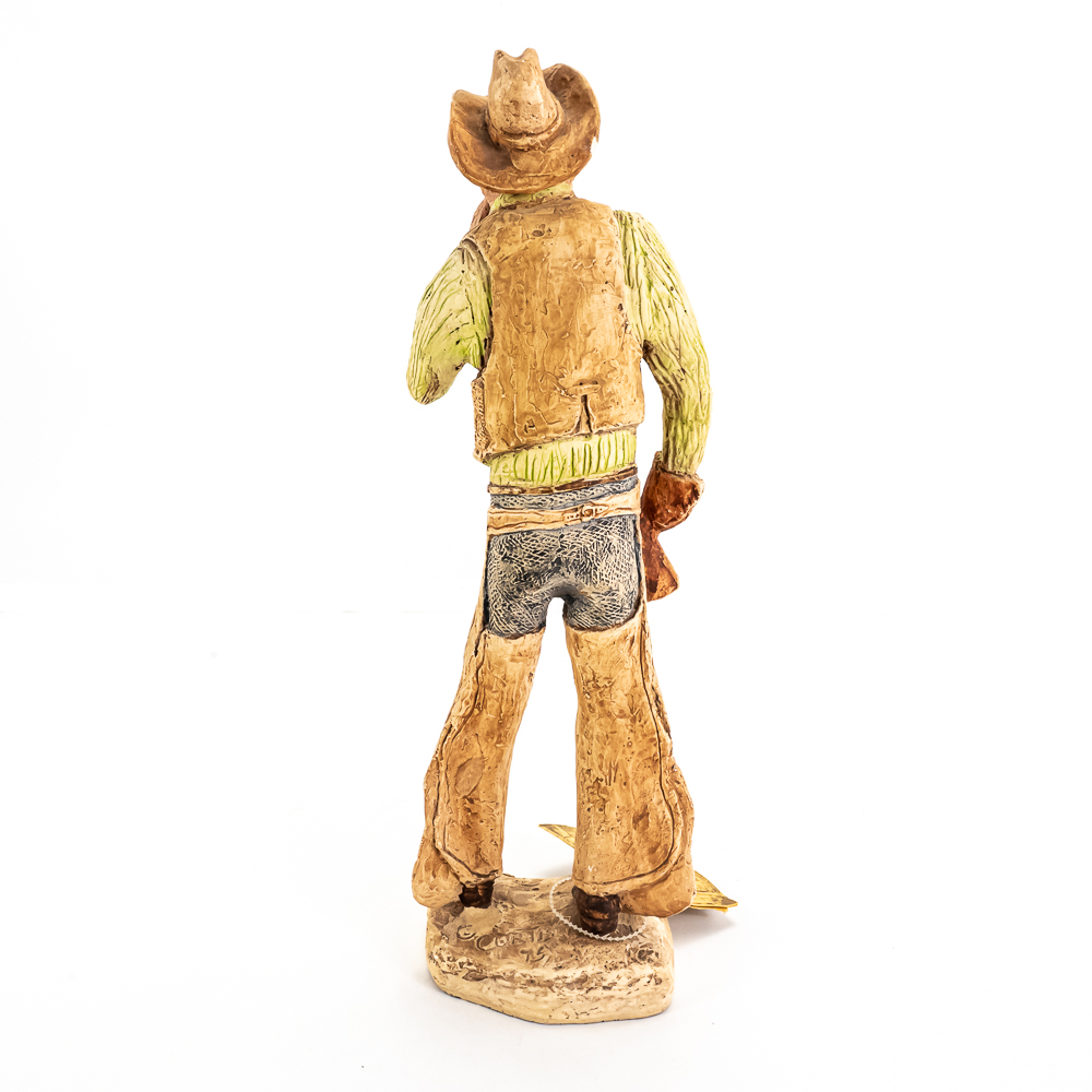 Collectible 1975 Fred Curtis Western Cowboy Statue