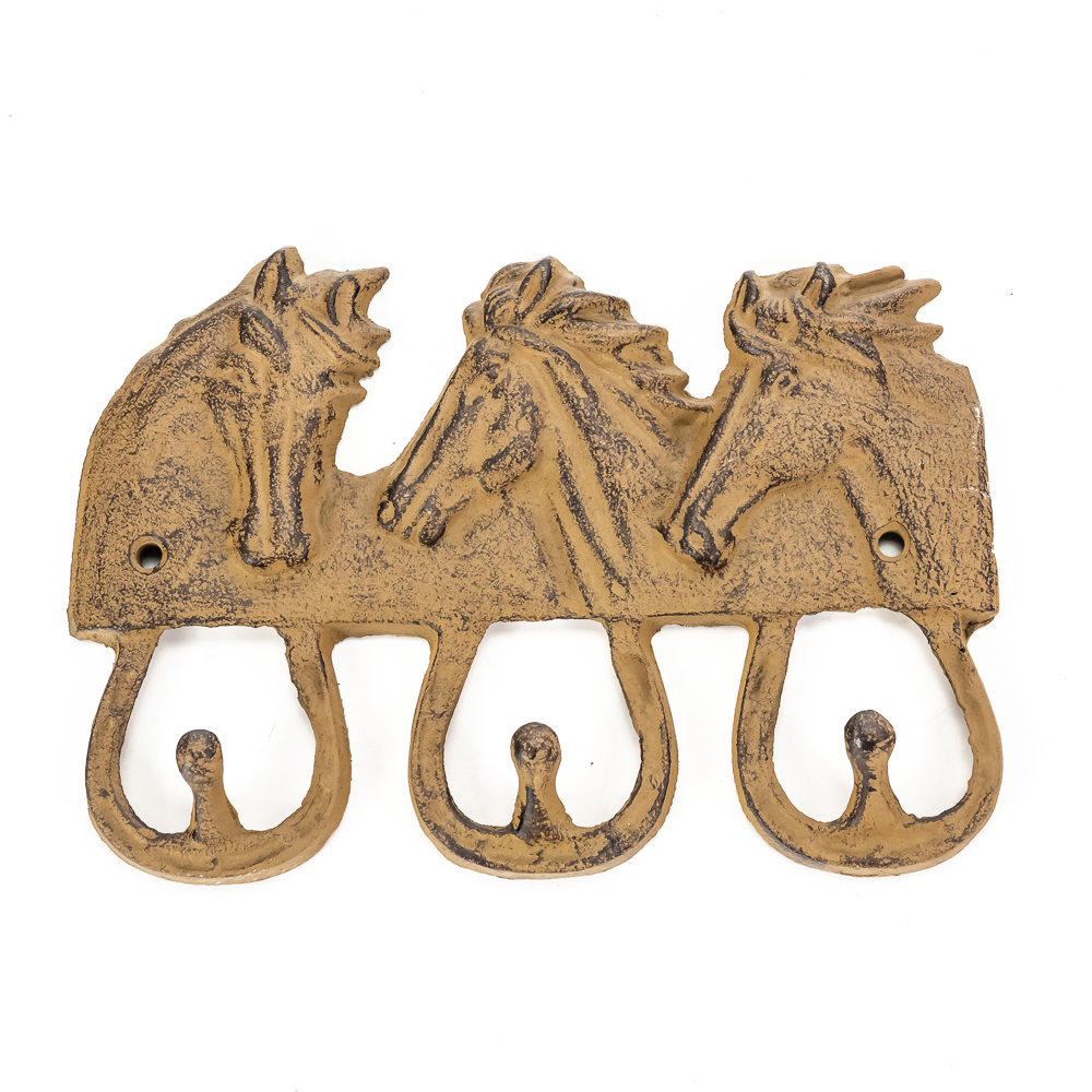 Decorative Metal Wall Hanging, Horse Key/Hat Rack