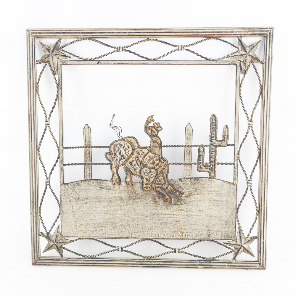 Pair of Metal Western-Theme Wall Decor