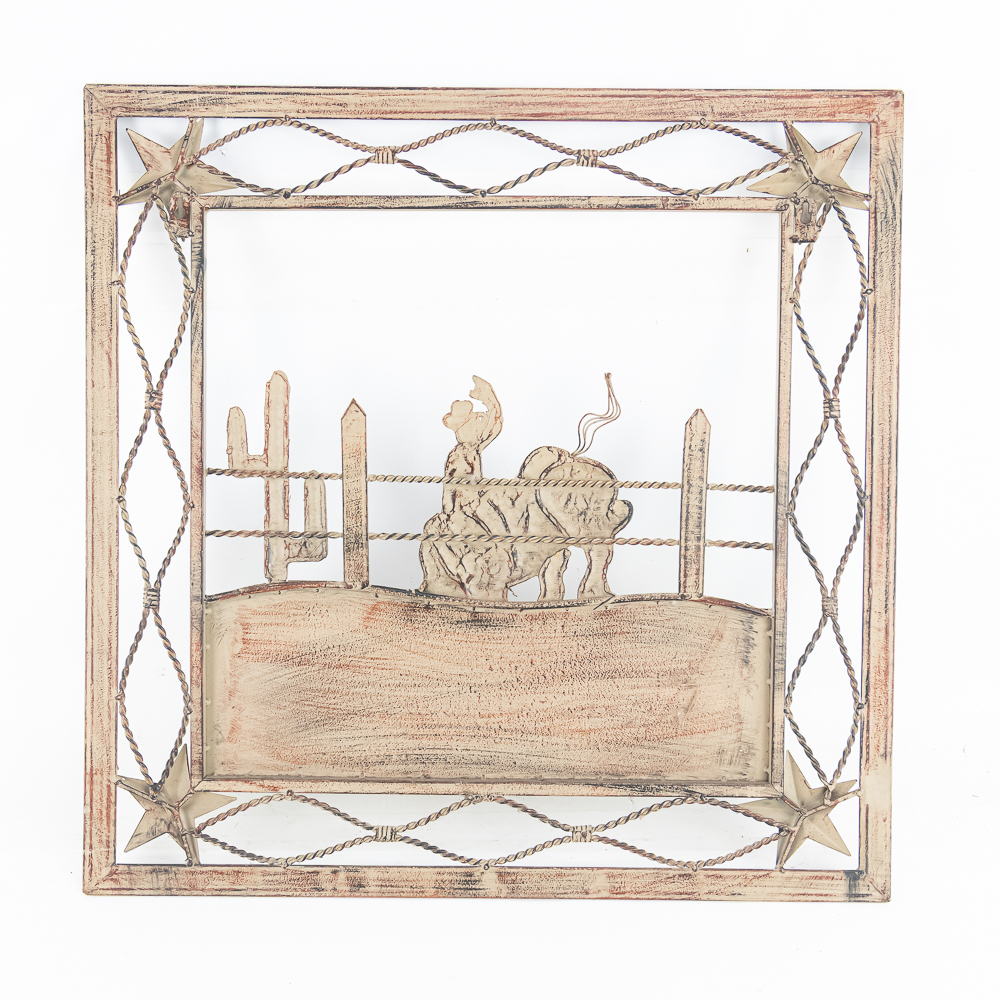 Pair of Metal Western-Theme Wall Decor