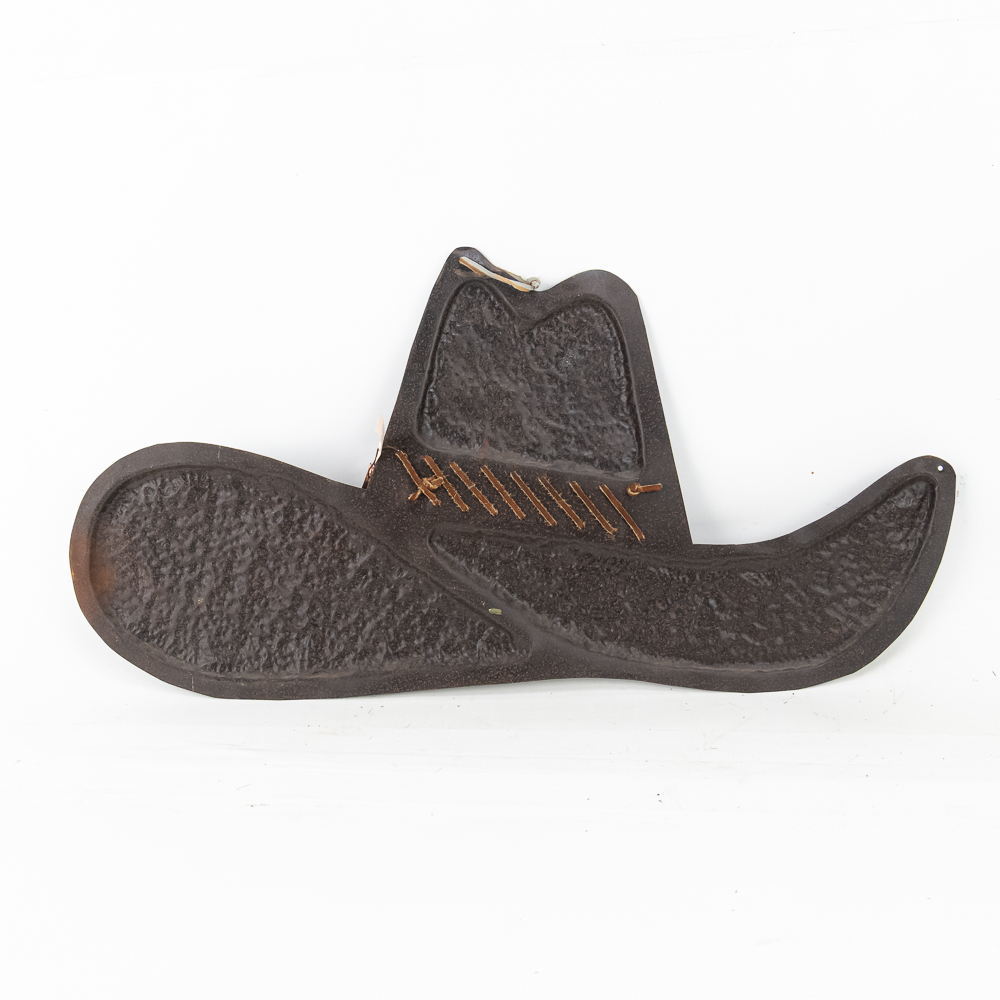 Decorative Metal Cowboy Boot and Hat