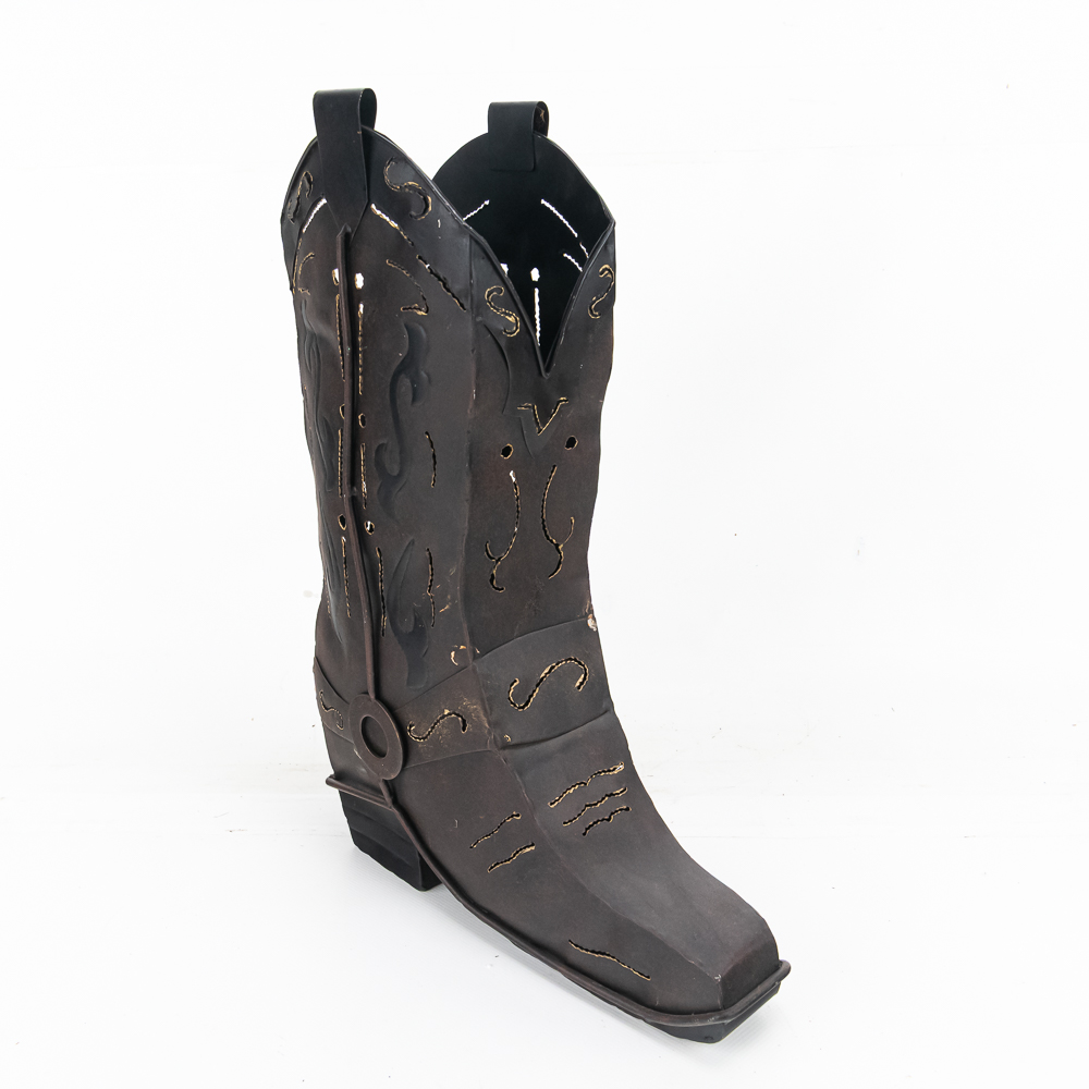Decorative Metal Cowboy Boot and Hat