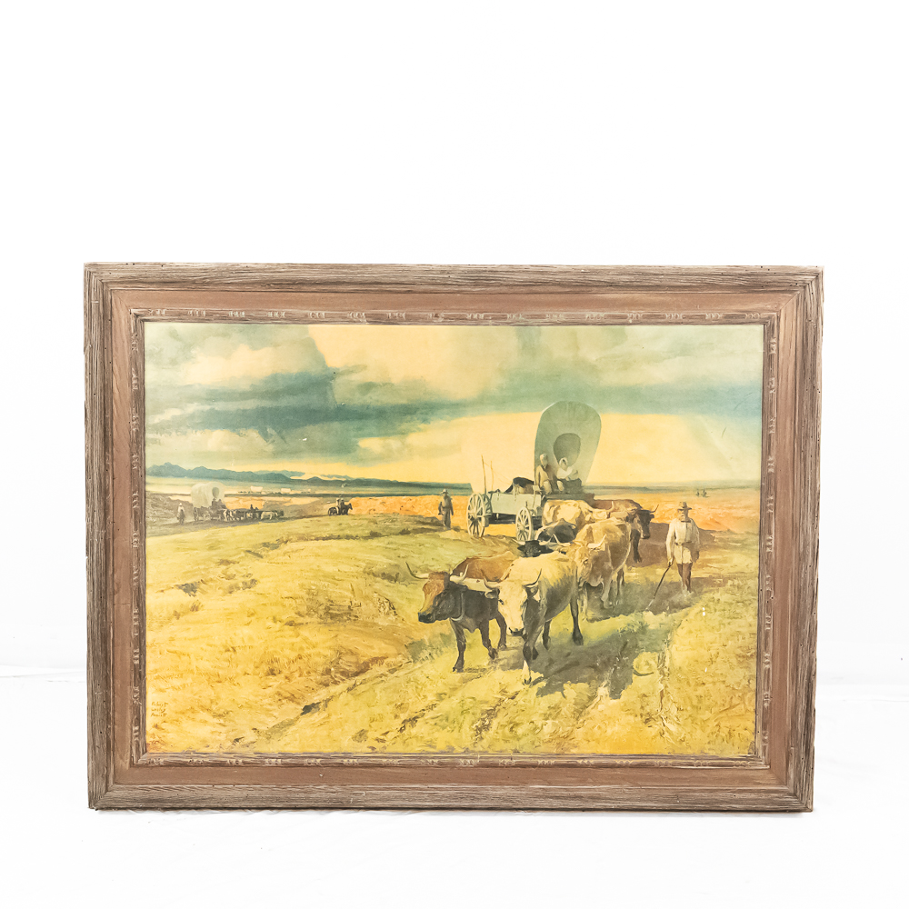 Vintage Wesley Amick Framed Western Print