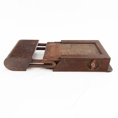 Antique Wooden Stereoviewer Box Case. Crafted from solid hardwood with a rich, dark original 